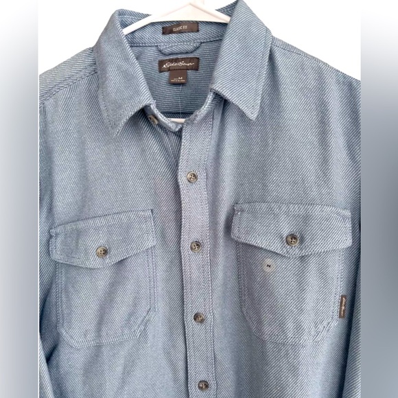 NWT! Men's Eddie Bauer Button Down Twill Shirt Size Medium - Picture 2 of 5